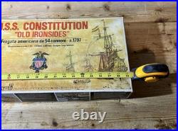 Mamoli U. S. S. CONSTITUTION Old Ironside Ship Model, Sealed Bags, Complete PoF