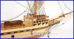 Mayflower 1620 Plymouth Pilgrim's 31 Tall Ship Wood Model Sailboat Assembled