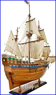Mayflower 1620 Plymouth Pilgrim's Tall Ship 30 Wood Model Assembled