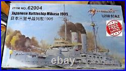 Merit 62004 1/200 Japanese Battleship Mikasa 1905 Military Ship Model Kit Free S