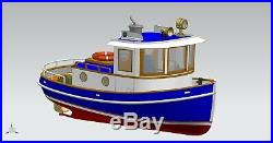 Micro Tug boat M3 118 273mm Wooden model ship kit RC model
