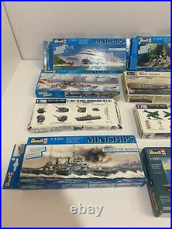 Mix LOT 9x Mini Ships Revell Mini Models Ships, Navy, Cruises And More