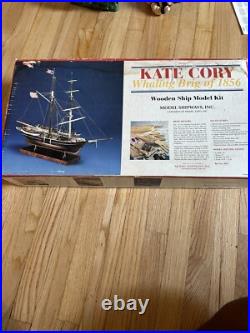 Model Shipways 3/16=1 ft. Scale Kate Cory, Whaling Brig of 1856 And Air Brush