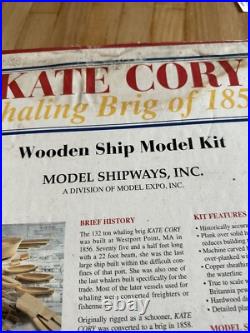 Model Shipways 3/16=1 ft. Scale Kate Cory, Whaling Brig of 1856 And Air Brush