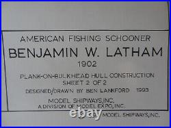 Model Shipways Benjamin W Latham Ship Model Kit 2109 Fishing Schooner 130 bucks