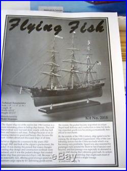 Model Shipways Flying Fish American Clipper Ship Model #2018 Unbuilt In Opnd B