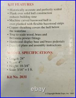 Model Shipways Kate Cory Whaling Brig 1856 Wooden Ship Kit 2031 Open Box Sealed