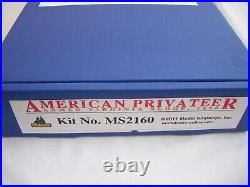Model Shipways MS2160 American Privateer, Laser, Wood, Ship Model Kit, 148 Scale