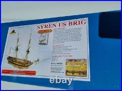 Model Shipways SYREN US BRIG Ship Model Kit MS2260, Not Complete