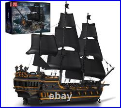 Mould King 13186 Pirates Ship Model Large Black Pearl Boat Building Brick Kit