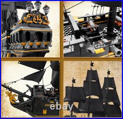 Mould King 13186 Pirates Ship Model Large Black Pearl Boat Building Brick Kit