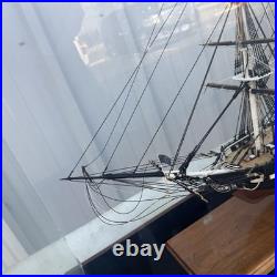 Museum Quality Assembled USS Constitution Model Ship in Large 33 Glass C Detail