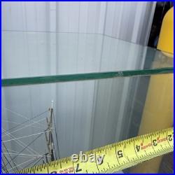 Museum Quality Assembled USS Constitution Model Ship in Large 33 Glass C Detail