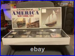 NEW IN BOX America New York 1851 Constructo Model Wooden Ship Boat Kit Madera