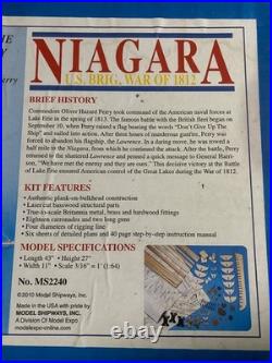 NEW Model Shipways Niagara Laser Cut Wood Model Ship Kit 164 Scale #MS2240