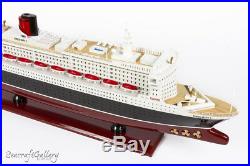 NEW QUEEN MARY 2 Wooden Model Boat Cruise Ship Gift Decoration 100cm