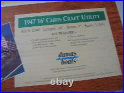 NIB Dumas Boats Model Kit #1240 Chris Craft 1947 Utility Boat 18 SCALE