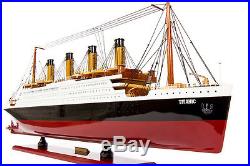 New Premium Titanic Handcrafted Wooden Model Boat Cruise Ship 80cm Great Gift