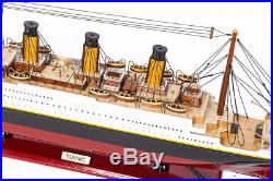 New Premium Titanic Handcrafted Wooden Model Boat Cruise Ship 80cm (with Lights)