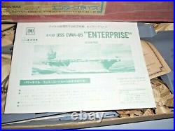 Otaki Uss Enterprise Hugh Plastic Model Kit 1400 With Original Box Vintage