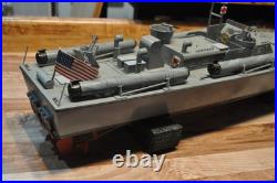 PT 109 RC 1/32 Vintage Navy PT BOAT BUILT MODEL KIT needs some TLC