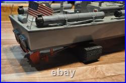 PT 109 RC 1/32 Vintage Navy PT BOAT BUILT MODEL KIT needs some TLC