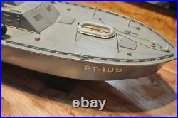PT 109 RC 1/32 Vintage Navy PT BOAT BUILT MODEL KIT needs some TLC PT 109 RC 1/32 Vintage Navy PT BOAT BUILT MODEL KIT needs some TLC