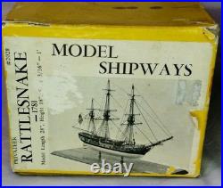Privateer Rattlesnake Us 1781 Model Shipways Nautical Wood Ship Kit #2028 1/64