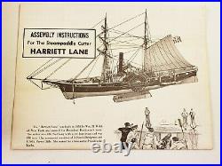 Pyro Harriet Lane Steam Paddle Cutter Model VTG Ship Boat Nautical Old