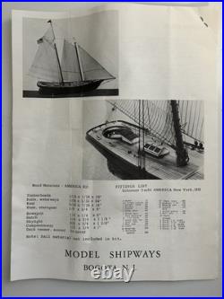 RARE Model Shipways Yacht America Schooner 1851 Ms2029 164 Scale Vintage NEW RARE Model Shipways Yacht America Schooner 1851 Ms2029 164 Scale Vintage NEW
