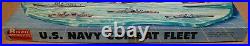 RARE RENWAL US NAVY COMBAT FLEET (1960s) 12 SHIPS & OCEAN BASE COMPLETE