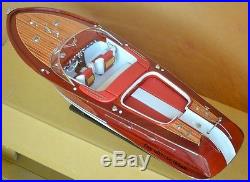 RDT45 # DETAILED BEAUTIFUL 26 Wooden Speed Model Ship Boat DISPLAY