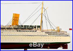 RMS Empress of Britain Ocean Liner Handmade Wooden Ship Model 37 Scale 1250