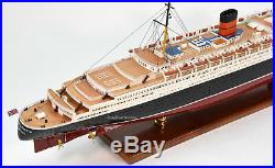 RMS Queen Elizabeth Cunard Line Ocean Liner Wooden Ship Model 39