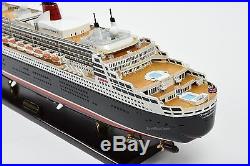 RMS Queen Mary 2 Cunard Line Ocean Liner Handmade Ship Model 34 Museum Quality