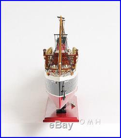 RMS Queen Mary Ocean Liner Wooden Model 32 Cruise Ship Cunard Lines Boat New