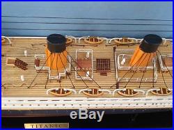 RMS Titanic Ocean Liner Handcrafted Wooden Model Ship 32 White Star Boat Line