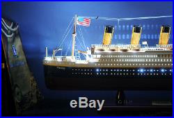 RMS Titanic Ocean Liner with Lights 32 Wood Model White Star Line ... Rms Britannic Model