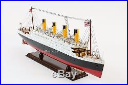 RMS Titanic White Star Line Cruise Ship 25 Handmade Wooden Model Ship NEW