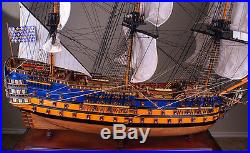 ROYAL LOUIS 42 wood model ship historic French tall sailing boat