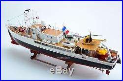 RV Calypso Minesweeper Research Vessel Handmade Wooden Ship Model 38