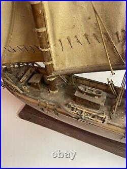 Rare1969 Handmade By Greek Seaman wooden model ship Theodore L Sideras