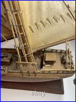 Rare1969 Handmade By Greek Seaman wooden model ship Theodore L Sideras
