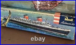 Rare Vintage Original Revell 1955 SS UNITED STATES Model Ship Kit H-312198