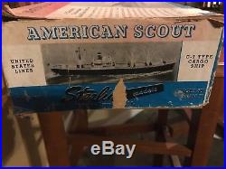 Rare Vintage Sterling American Scout C-2 Wooded Ship Model Building Kit Hobby