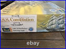 Revell USS Constitution Old Ironsides Ship 196 1976 Plastic Model Kit H398