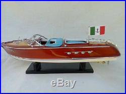 Riva Aquarama 17 White-Blue Seat High Quality Model Boat L45 Free Shipping