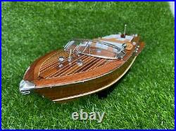 Riva Aquarama Speed Ship Boat Model Wooden Ship Boat Decor Collection Handmade