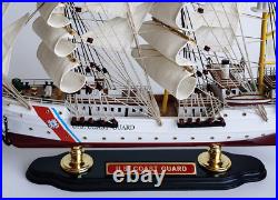SAILINGSTORY Wooden Model Ship US Coast Guard Eagle Barque Ship Model Sailboa