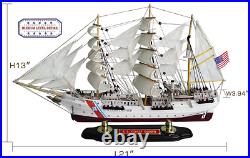 SAILINGSTORY Wooden Model Ship US Coast Guard Eagle Barque Ship Model Sailboa